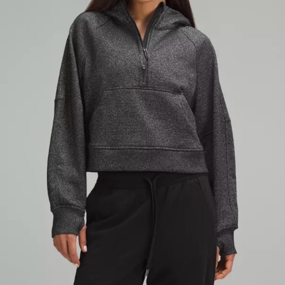 Lululemon Oversized Half-Zip Hoodie – Spark Black / Silver - M/L